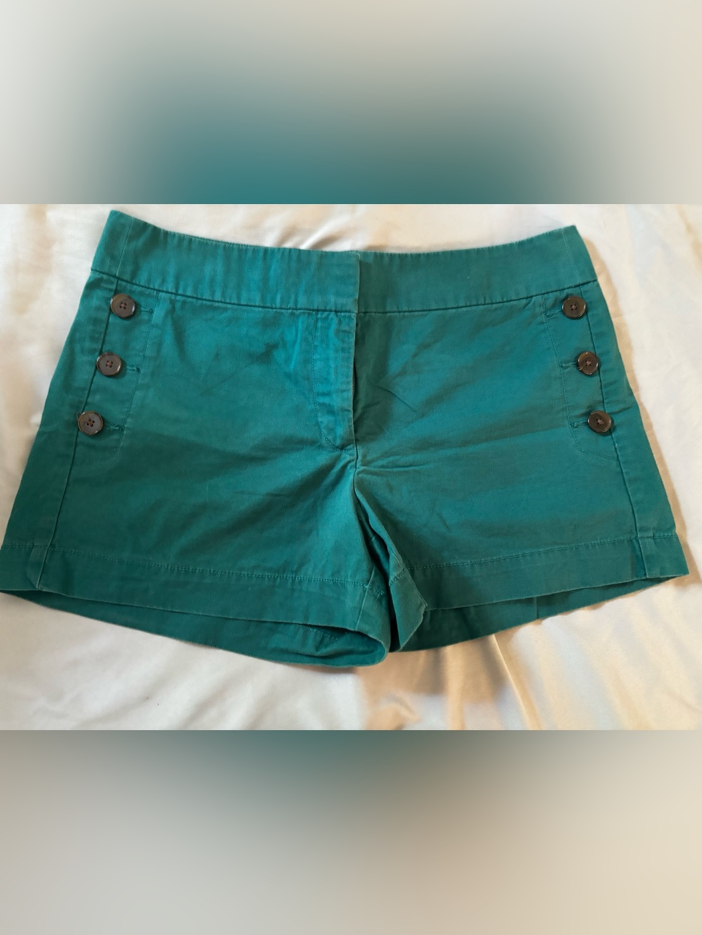 Ann Taylor LOFT Teal High-Waisted Shorts Size 8